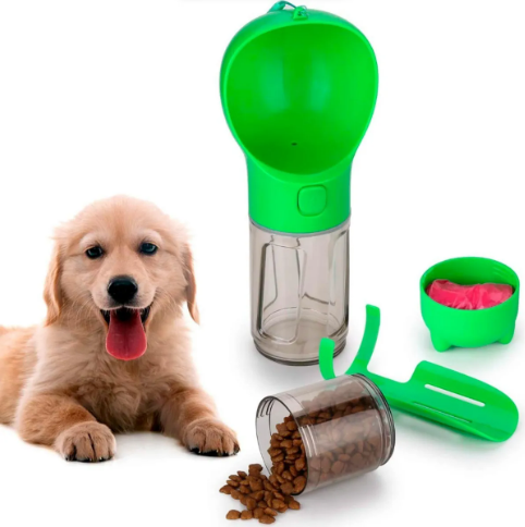 Botella Dispensador De Agua Multiusos 4 En 1 Para Perro